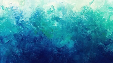 Abstract teal and blue watercolor wash background texture.