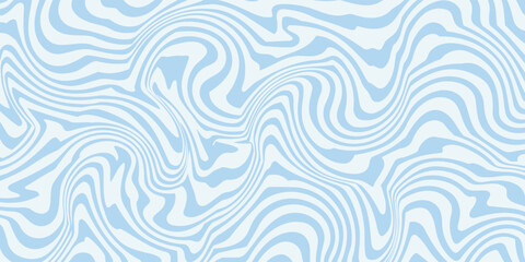 Abstract background seamless pattern with colorful waves. Trendy vector illustration in retro psychedelic style