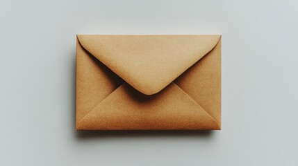 A closed kraft paper envelope on a white background.