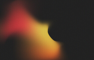 Orange red yellow glow grainy abstract background. 4K Digital grainy gradient. Grainy black noise texture poster header cover wallpaper banner backdrop design template