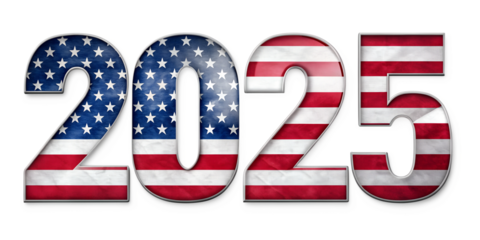 4th july independence day new text effects 2025 isolated on white