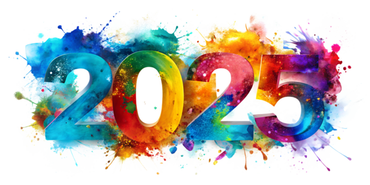 Abstract watercolor splash paint design with colorful ink splatter and grunge texture text effect 2025