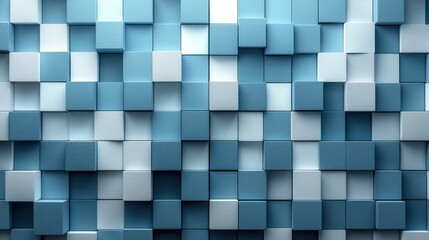 Fototapeta premium Abstract blue cube pattern for design use.