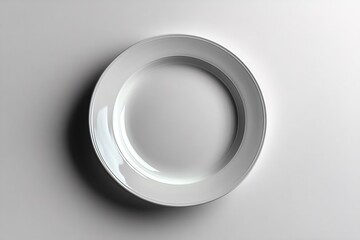 Elegant White Plate on a White Background