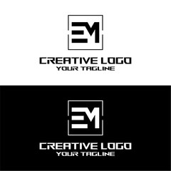 creative letter logo em design vectors