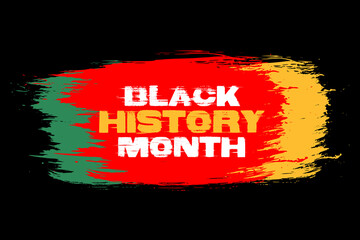 Black History Month of February illustration on back banner