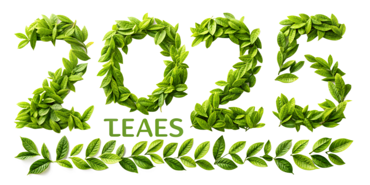 Green Leaf Alphabet Design with Nature Elements text effect 2025