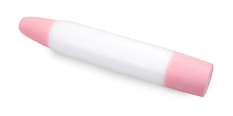 One glue stick isolated on white. Adhesive material