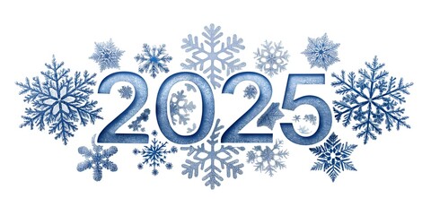 new text effect 2025 isolated on white background