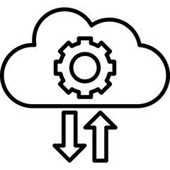 Hybrid Cloud Icon