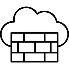 Cloud Firewall Icon