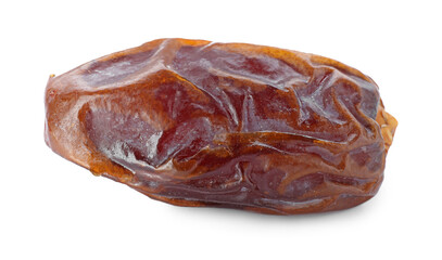 One tasty dried date isolated on white