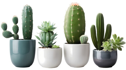 Cactus and Succulent Collection in Stylish Pots 