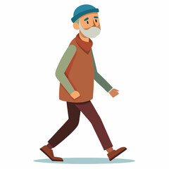 old man walking