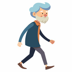 old man walking
