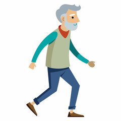 Fototapeta premium old man walking