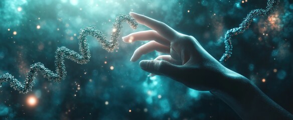 Doctor or scientist using smart tablet visual interface screen,information molecule,DNA helix structure,virus,stem cells,cell sample,concept healthcare,medical,science,technology,biology in laboratory