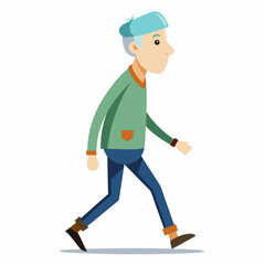 old man walking