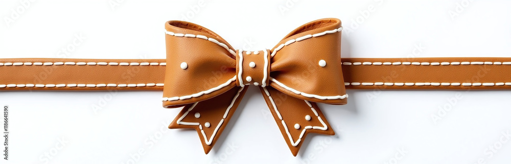 Aufkleber gingerbread bow sits elegantly isolated on a white background adding festive touch to christmas deco
