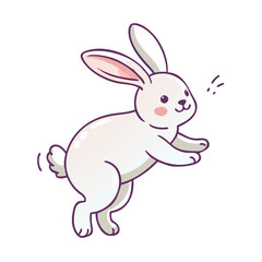 bunny hopping vector icon, easter vector illustration - simple illustration of bunny hopping perfect for logos, and easter-themed designs.