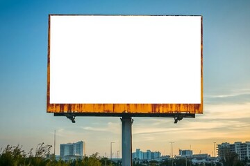 Fototapeta premium Blank billboard ready for new advertisement