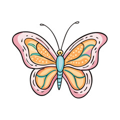 butterfly vector icon, easter vector illustration - simple illustration of butterfly perfect for logos, and easter-themed designs.