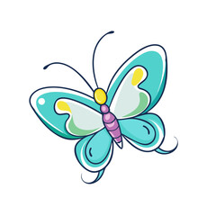 butterfly vector icon, easter vector illustration - simple illustration of butterfly perfect for logos, and easter-themed designs.