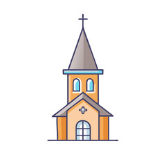 church steeple vector icon, easter vector illustration - simple illustration of church steeple perfect for logos, and easter-themed designs.