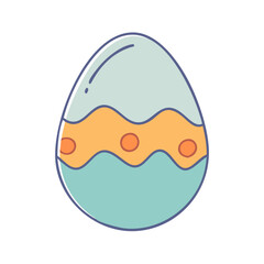 easter egg vector icon, easter vector illustration - simple illustration of easter egg perfect for logos, and easter-themed designs.