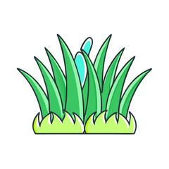 easter grass vector icon, easter vector illustration - simple illustration of easter grass perfect for logos, and easter-themed designs.