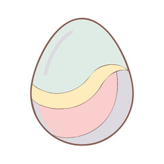 egg with pastel colors vector icon, easter vector illustration - simple illustration of egg with pastel colors perfect for logos, and easter-themed designs.