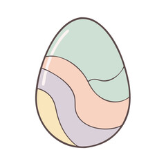 egg with pastel colors vector icon, easter vector illustration - simple illustration of egg with pastel colors perfect for logos, and easter-themed designs.
