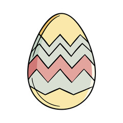 egg with zigzag pattern vector icon, easter vector illustration - simple illustration of egg with zigzag pattern perfect for logos, and easter-themed designs.