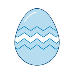 egg with zigzag pattern vector icon, easter vector illustration - simple illustration of egg with zigzag pattern perfect for logos, and easter-themed designs.