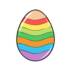 rainbow easter egg vector icon, easter vector illustration - simple illustration of rainbow easter egg perfect for logos, and easter-themed designs.
