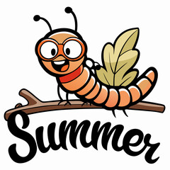 sticker design of summer 