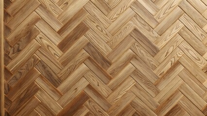 Herringbone Pattern in Elegant Walnut Wood Finish