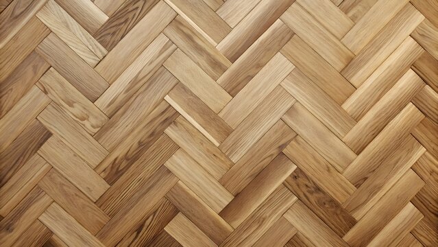 Herringbone Pattern in Elegant Walnut Wood Finish