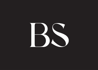 BS letter logo and initial logo design