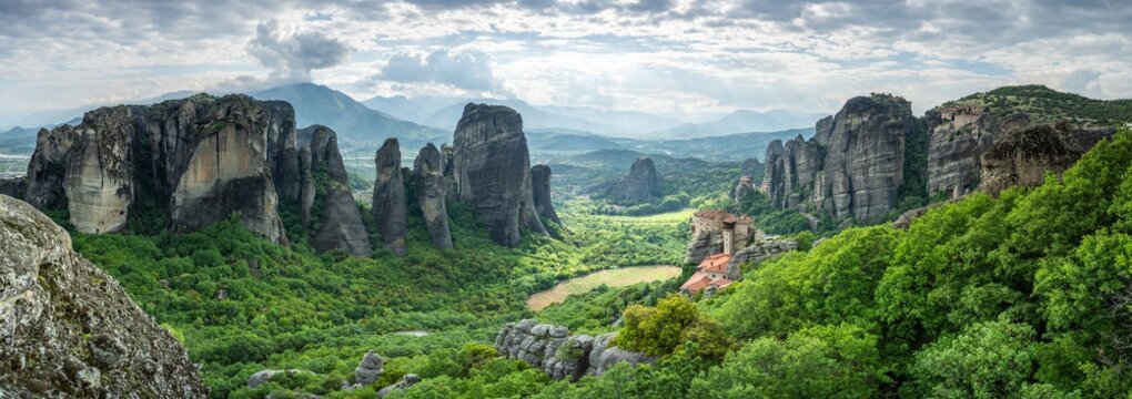 Meteora in summer, Kalabaka, Greece