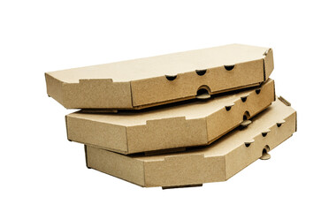 Стопка неиспользованных коробок для пиццы