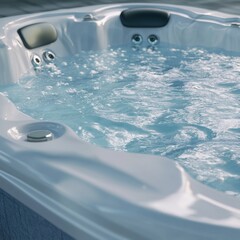 Hot tub in an american household very closeup view