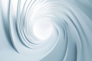Abstract Swirling Tunnel: A 3D Render of Modern Architecture