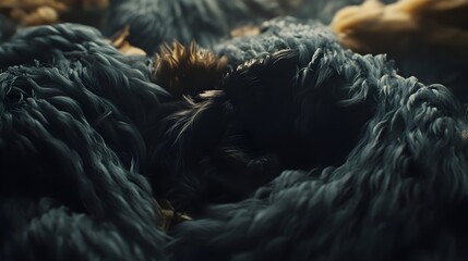 Grey Wisps on Dark Background with High-Quality Detail and Texture