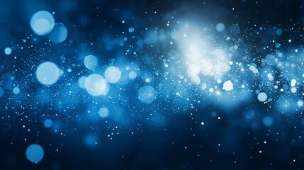 Abstract blue bokeh lights background. (2)