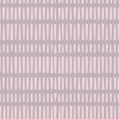Seamless vector geometric pattern hand drawn dashes forming horizontal lines background textile