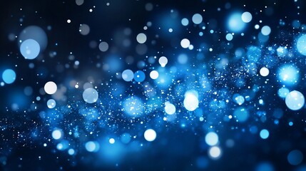 Abstract blue bokeh lights background. (3)