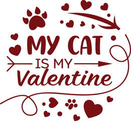 My Cat is My Valentine t-shirt