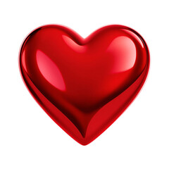 Fototapeta premium Red heart isolated on transparent background