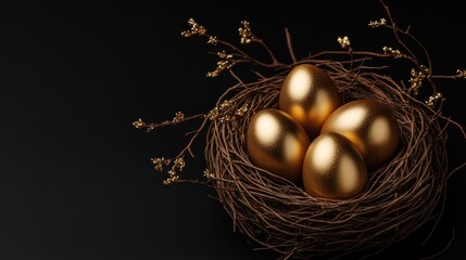 golden egg in a nest